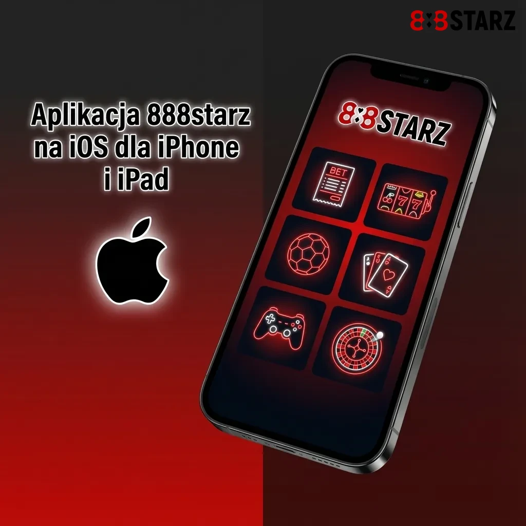 Ekrany aplikacji 888starz na iPhonie i iPadzie z zakładami sportowymi, e‑sportem, kasynem i płatnościami mobilnymi
