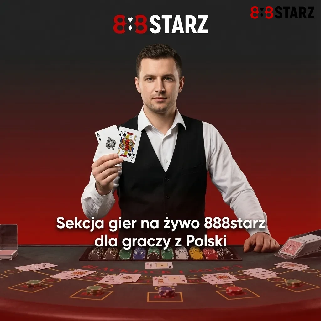 Polski interfejs kasyna 888starz z sekcjami ruletki, blackjacka, bakarata, pokera i gier telewizyjnych na żywo