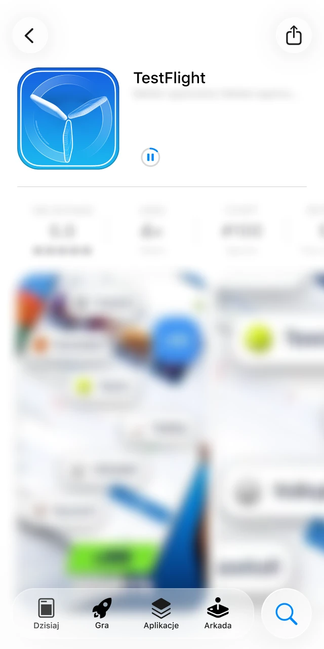 Zainstaluj TestFlight z App Store, aby umożliwić bezpieczną instalację wersji mobilnej 888starz na systemie iOS.