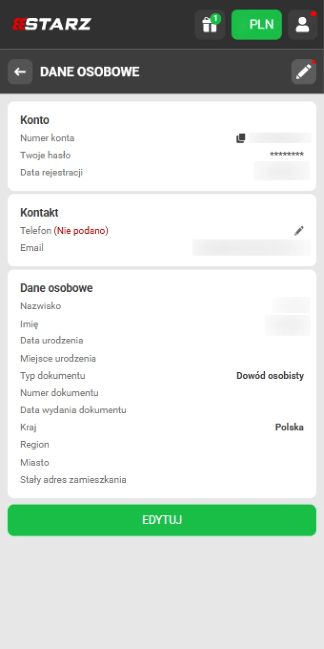 Zespół 888starz sprawdzi Twoje zgłoszenie i powiadomi Cię o pomyślnym zakończeniu procesu.