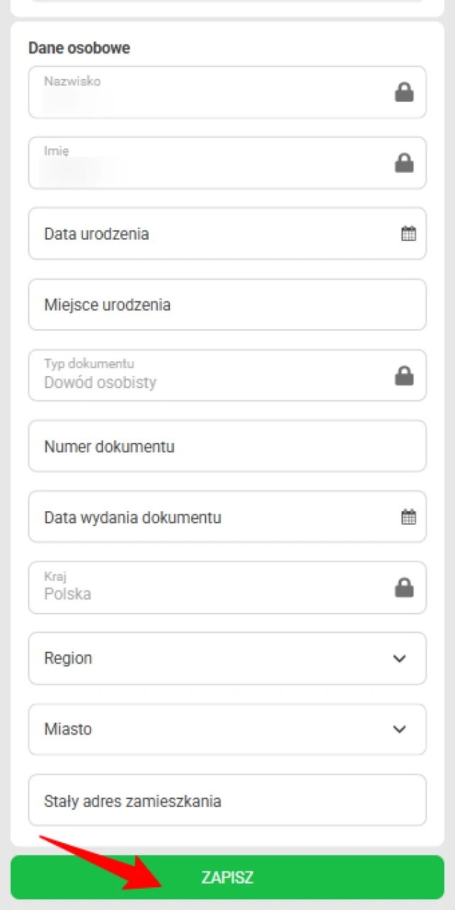 Upewnij się, że wszystkie informacje w Twoim profilu 888starz są zgodne z przesłanym dokumentem.