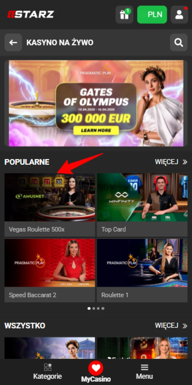 Znajdź najlepszy stół w 888starz i poczuj atmosferę Kasyno na żywo.