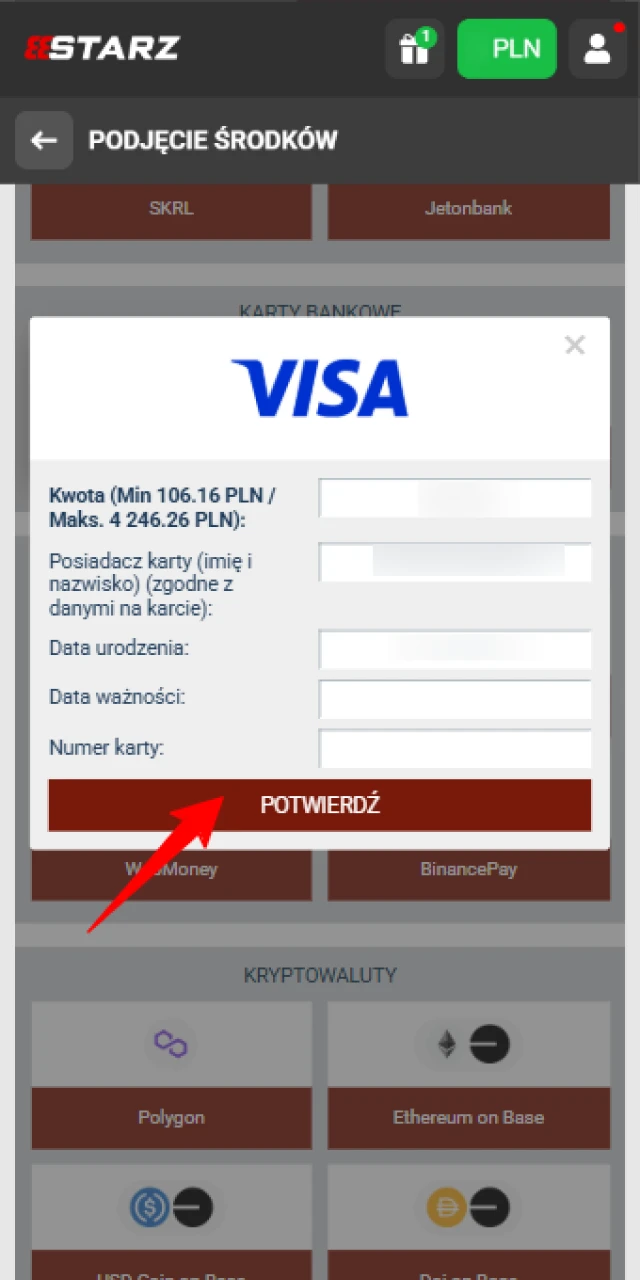 Poczekaj na realizację zlecenia w 888starz przez depozyty i wypłaty.