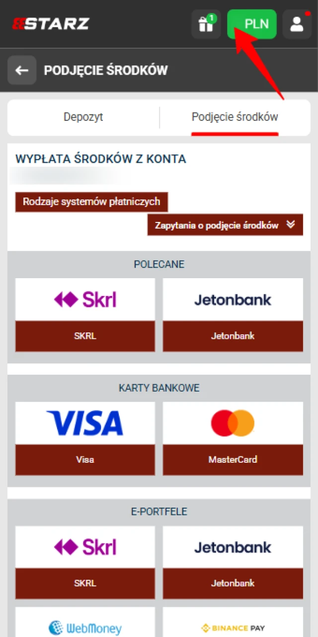 Sprawdź saldo w 888starz i spełnij warunki na depozyty i wypłaty.