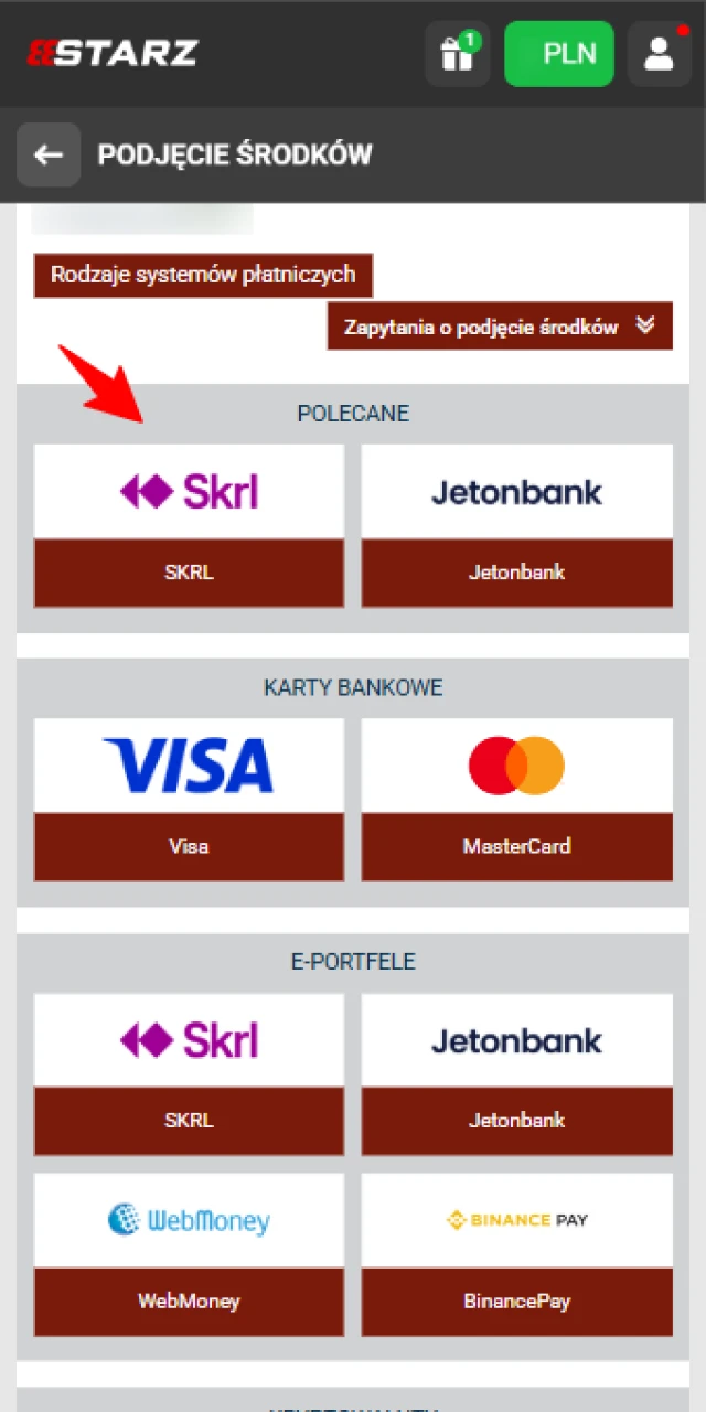Wybierz najlepszą metodę płatności w 888starz na depozyty i wypłaty.