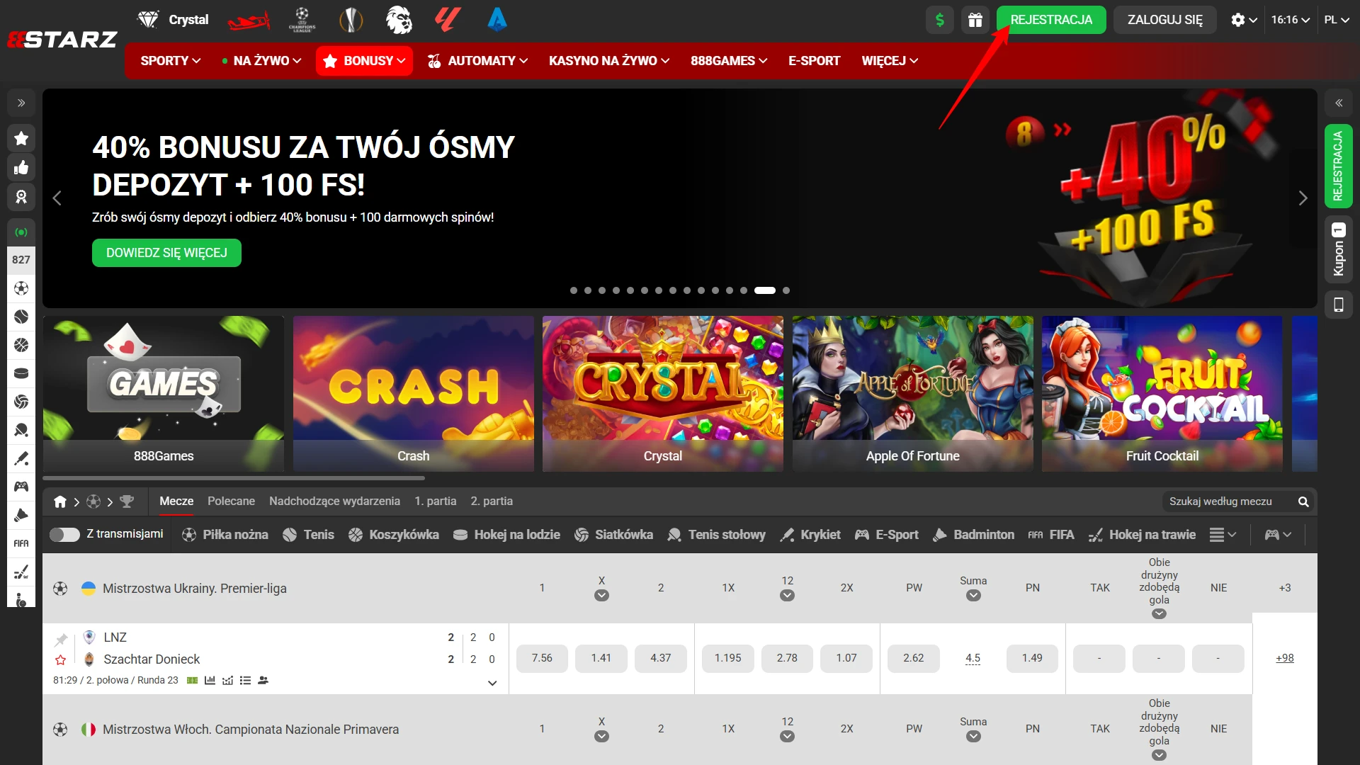 Kliknij przycisk, aby bezpiecznie założyć konto i dołączyć do platformy 888starz.