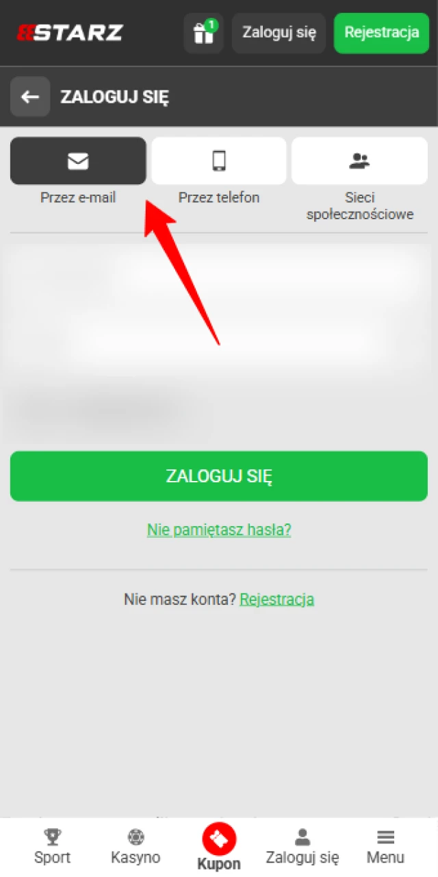 Wybierz metodę i zaloguj się do 888starz bez żadnych przeszkód.