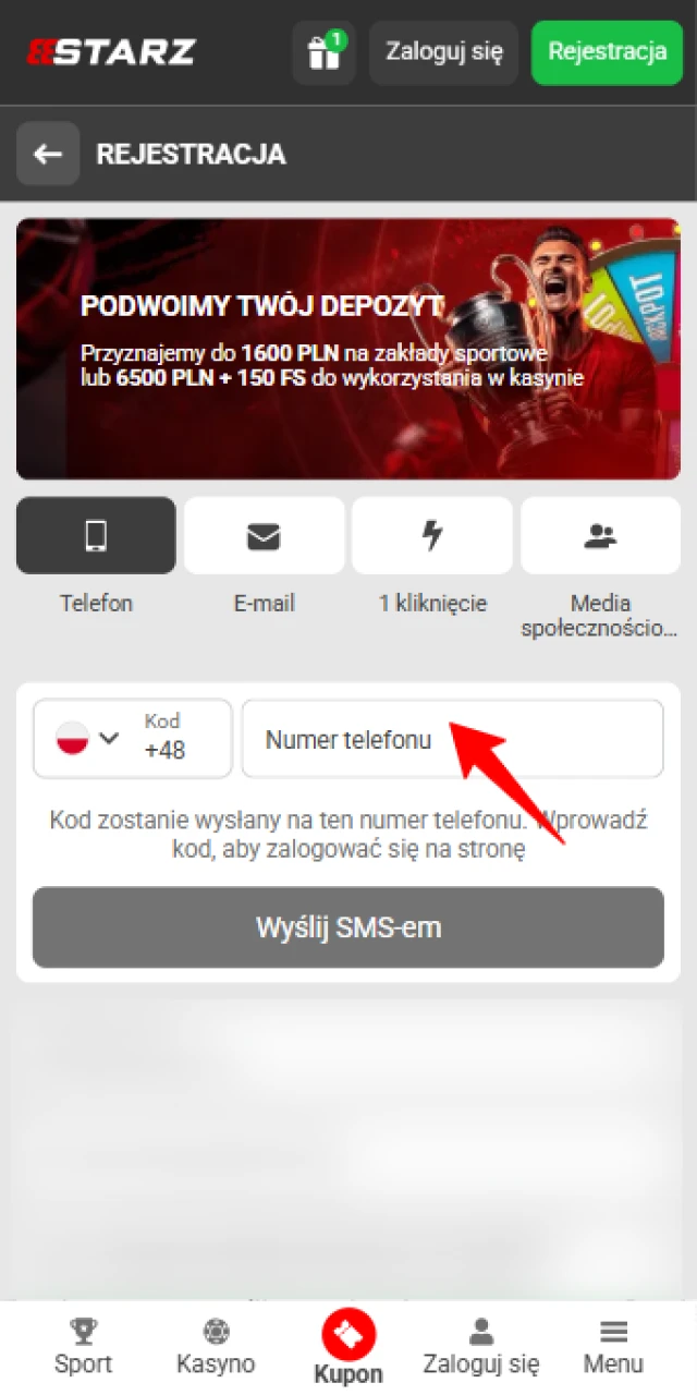 Wprowadź wymagane informacje w profilu 888starz i załóż konto szybko.