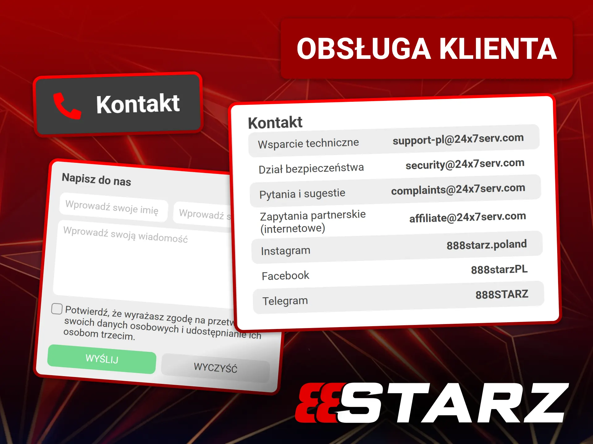 Skontaktuj się z całodobową obsługą klienta w 888starz.